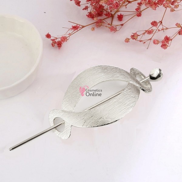 Accesoriu de par modern Japonez pentru cocuri din metal JPN04FF Argintiu model